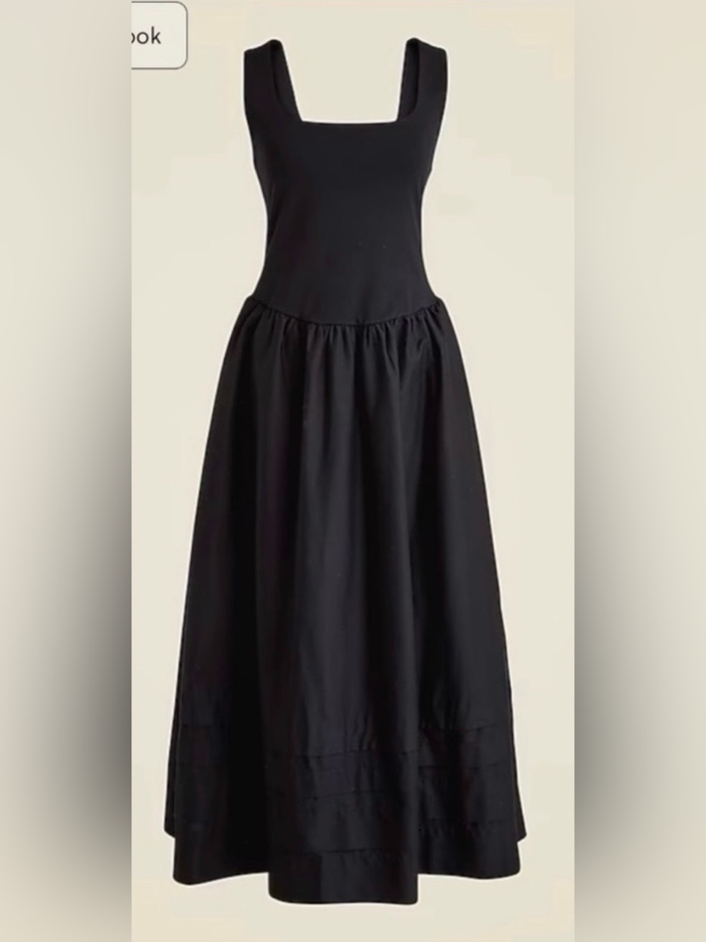 J.Crew Drop-waist mixy dress in black - Picture 4 of 8